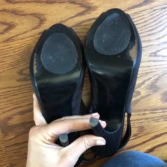 Black peep toe heels - Picture 5 of 5